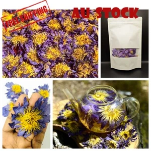 Dried Blue Lotus Flower Nymphaea Caerulea Natural Organic Herbal Tea DIY Soap AU - Picture 1 of 2