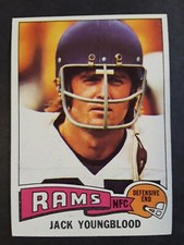 1975 Topps Jack Youngblood #60 football card Los Angeles Rams