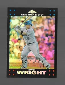 2007 TOPPS RIFRATTORE CROMATO #107 DAVID WRIGHT - NEW YORK METS - Foto 1 di 2