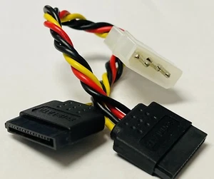 (5-pack) power supply Molex to SATA Power Cable Y splitter. - Photo 1/4