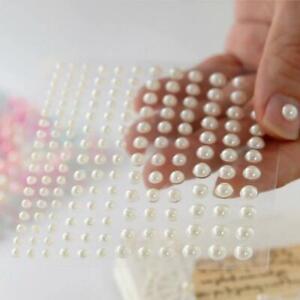 1 Sheet Plastic Semi-circular Pearl Decoration Stickers for DIY Crafts Nail Art`