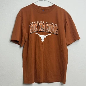 Texas Longhorns "Hook 'Em Horns" Logo Tee Men Size Large BEVO Burnt Orange - Picture 1 of 6