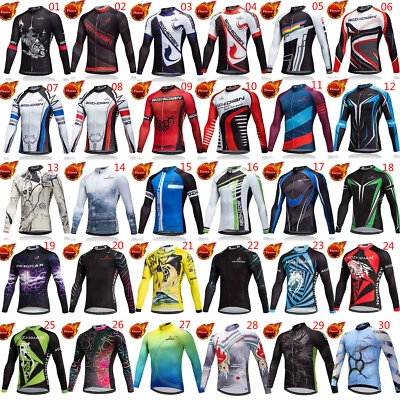 Camiseta deportiva de ciclismo de lana 2024 para hombre manga larga térmica invierno bicicleta ciclismo camisa top Foto 1 de 4