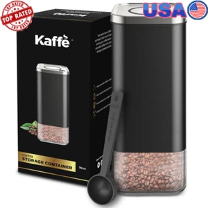Airtight Coffee Canister Stainless Steel Kitchen Storage Container BPA Free 16oz - Picture 1 of 6