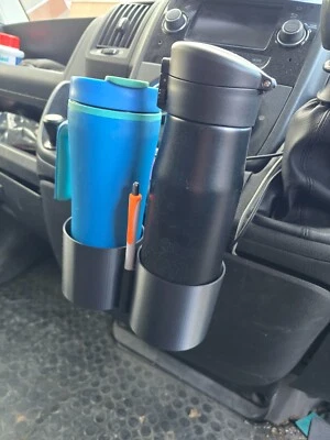 Portavasos doble para Fiat Ducato, Peugeot Boxer, Citroen Relé Van montado en el centro Foto 1 de 4