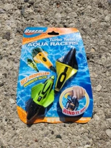 Banzai 2-Pack Turbo Twist Aqua Racers 5" - Picture 1 of 4