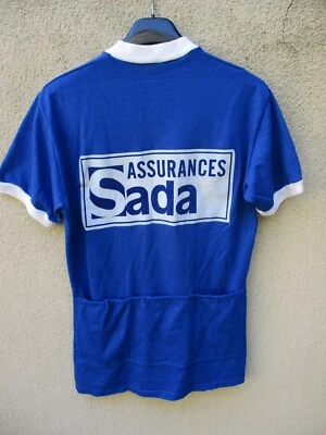 Maillot cycliste ASSURANCES SADA Kopa Heurtefeu vintage shirt laine trikot 5 XL - Photo 1/4