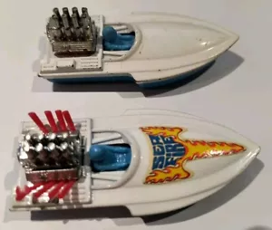 2 Matchbox SuperFast #5 Sea Fire Speed Boats 1975, Lesney Products, England 1:64 - Picture 1 of 4
