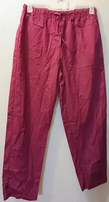 Pantalones Médicos Borgoña Sin Marca Talla XL Cintura Elástica Alta Foto 1 de 4