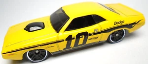 2010 HOT WHEELS MYSTERY CAR '70 DODGE CHALLENGER #10 YELLOW 2 3/4" DIECAST CAR - Picture 1 of 6