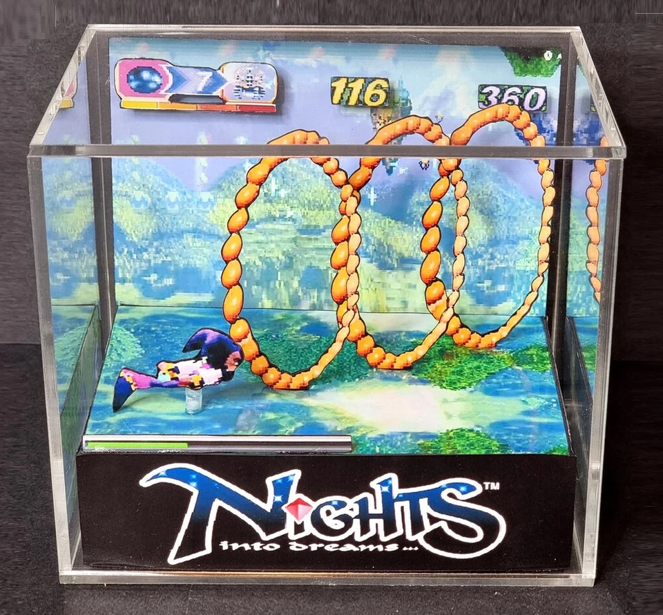 Nights Into Dreams - 3D Cube Handmade Diorama - Video Games - Shadowbox - Image 1 of 1