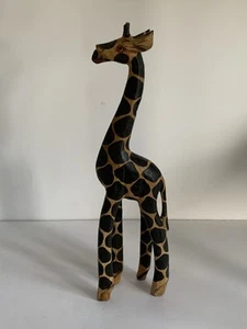 Wooden Hand Carved Giraffe World Animal Kingdom Ornament Wood Figurine Kenya - Foto 1 di 5
