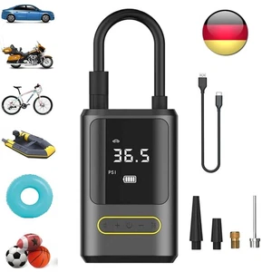 Elektrische Luftpumpe Akku Kabellos Auto Reifen Druckluft Luftkompressor digital - Bild 1 von 11
