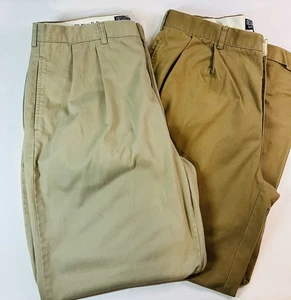 Polo Ralph Lauren Hammond Hose beige & braun 38x32 Bündchensaum 2 Paar - Bild 1 von 19