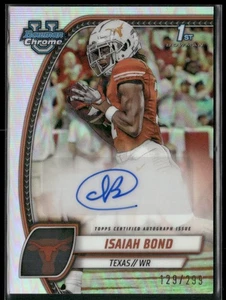 2024 Bowman University Chrome #PA-IBO Isaiah Bond Autographs Refractor #/299 - Bild 1 von 2