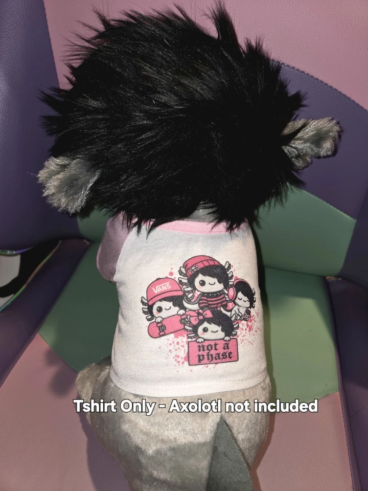 *SOLO CAMISETA* Emo Axolotl Build A Bear Cuello Corbata Accesorios Gótico Y2K Kawaii Foto 1 de 1