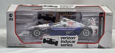 2017 Helio Castroneves assinado GREENLIGHT AAA Chevy Dallara carro Indy fundido em escala 1/18 - Imagem 1 de 4