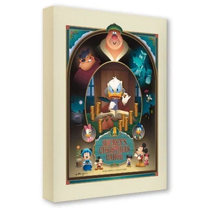 Mickey's Christmas Carol 16Hx12W Disney Fine Art by Jerrod Maruyama - Picture 1 of 1