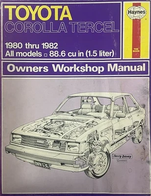 Manuale Di Riparazione Haynes Per Proprietari Toyota Tercel 1980-1982 - Immagine 1 di 4