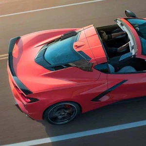 2x Carbon Fiber Look Rear Intake Ports Trim Vent for Corvette C8 Coupe 2020-2025 - Picture 1 of 17
