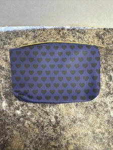 Ipsy Purple Glam Bag With Black Hearts November 2018 Makeup Bag 5" X 7.25 - Picture 1 of 8