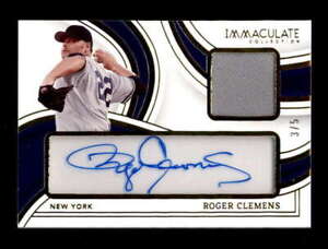 ROGER CLEMENS 2023 IMMACULATE CLEAR SIGNATURE RARE GAME JERSEY AUTO #3/5 S7221