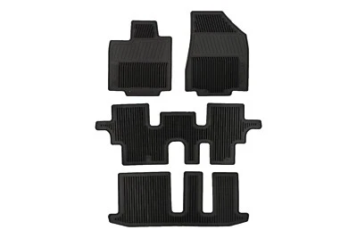 Juego de alfombrillas de goma negras para todas las estaciones Nissan Pathfinder 13-20 OEM NUEVAS Foto 1 de 4