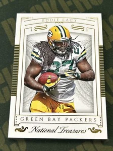2015 National Treasures Gold Parallel EDDIE LACY Numbered 22 of 49 Packers - Picture 1 of 3