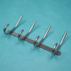 Alte Bauhaus Wandgarderobe mit 4 Haken Garderobenhaken Hakenleiste Kleiderhaken - Bild 1 von 7