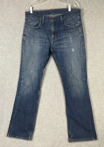 Pantalones de mezclilla LEVIS 559 relajados calce recto azul para hombre W34 L32 descoloridos desgastados - Imagen 1 de 13