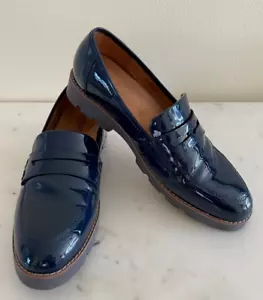 Vionic Women's Cheryl Patent Navy Blue Loafer Size 9.5 New Without Box - Picture 1 of 13