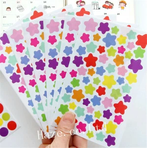 6 sheets/Lot Star Pattern Birthday Stamp Schedule Diary Stickers - Picture 1 of 1