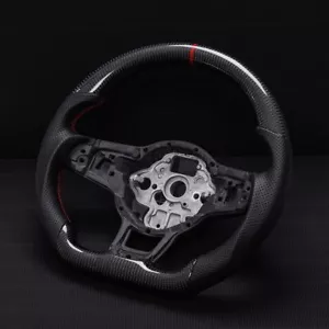 Real carbon fiber Sport Steering Wheel VW MK7/7.5 Golf GTI Jetta Polo 2013-2020 - Picture 1 of 11