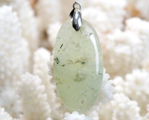 Prehnite epidote 56 carats - pendentif cabochon pierre naturelle - Mali / FQ14 - Picture 1 of 2