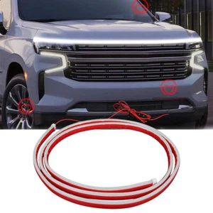 Tira de luz LED DRL capó motor coche 71"" para Chevy Suburban 1500 2500 3500 - Imagen 1 de 14