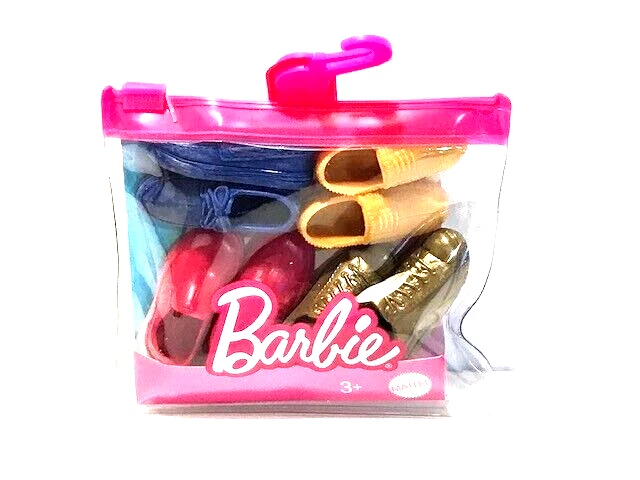 Mattel - Barbie & Ken Doll Accessories SHOE PACK (4 Pairs of Shoes) GWF12 -