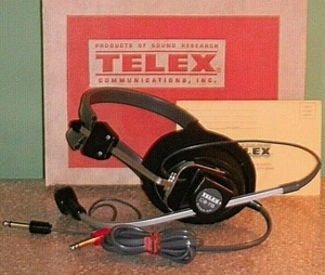 Telex CS-75 Headset with Dynamic Boom Microphone Single Muff Mono 600 Ohm NOS - Picture 1 of 7