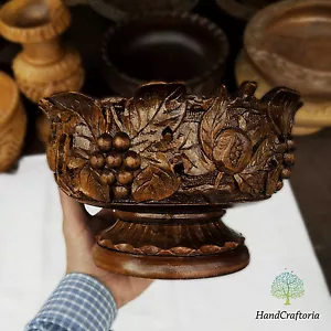 Handmade Big Walnut Wood Carved Bowl - Armenian Woden bowl - wooden Candy dish - Picture 1 of 4