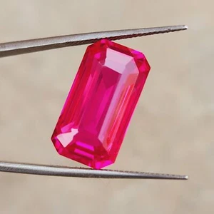 AAA Natural Ceylon Pink Sapphire Loose Radiant Cut Gemstone 19x10 MM h468 - Bild 1 von 7