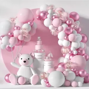 Babyparty Baby Party Deko XXL Ballon Girlande Mädchen girl rosa 104 Geburtstag - Bild 1 von 4