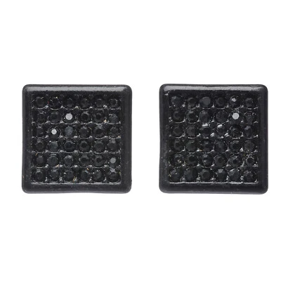 Aretes cuadrados de hip hop para hombre de 15 mm helados 5 colores TE 513 Foto 1 de 4