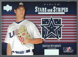 Justin Orenduff 2003 Upper Deck Finite Stars and Stripe Game Jersey Card# USA-J1 - Picture 1 of 4
