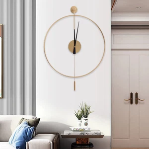 Swing Wall Clock Modern Design Silent Quartz Movement Elegant Living Room Decor - Picture 1 of 11