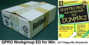 Vintage BORLAND Quattro-Pro, QPRO Workgroup ED for Win, 3.5" Floppy HD, Ver 5.0 - Picture 1 of 5