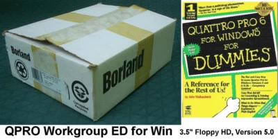 Vintage BORLAND Quattro-Pro, QPRO Workgroup ED for Win, 3.5" Floppy HD, Ver 5.0 - Image 1 of 4