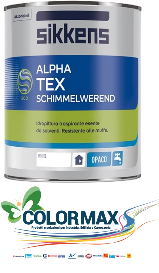 ANTIMUFFA SIKKENS ALPHA TEX SCHIMMELWEREND SF IDROPITTURA RESISTENTE ALLE MUFFE