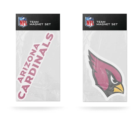Arizona Cardinals Magnet Set 2 piece Logo Wordmark NEW Free Ship 6x3 Inches Cover
