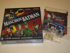 Batman Munchkin SW w/Kickstarter extras dice bag Batcomputer Steve Jackson Games - Picture 1 of 3