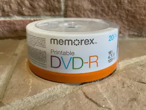 Memorex DVD+R 16x 4,7GB 20er-Pack Spindel bedruckbar BRANDNEU - Bild 1 von 3