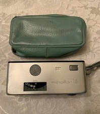 Vintage MINOLTA 16 Miniature SPY CAMERA MODEL P 16mm w/Case& Strap